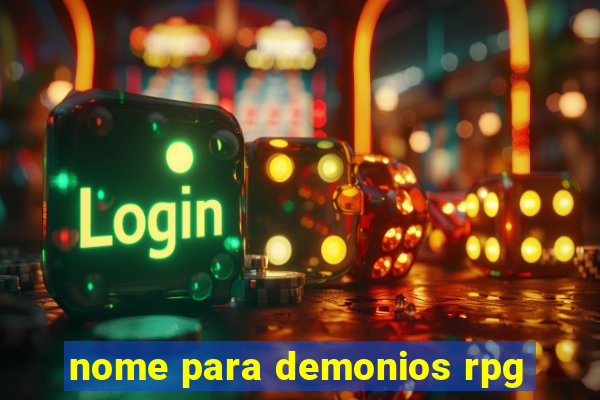 nome para demonios rpg